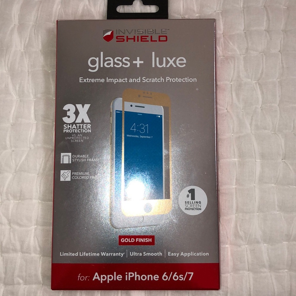 Zagg Invisible Glass Shield iPhone 6/6s/7 Gold